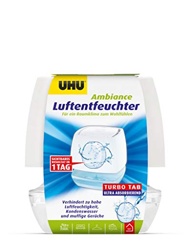 UHU Luftentfeuchter Ambiance, Bekämpft Feuchtigkeit und Schimmel in Wohnräumen von bis zu 10 m³, 100 g, weiß UHU Luftentfeuchter Ambiance, Bekämpft Feuchtigkeit und Schimmel in Wohnräumen von bis zu 10 m³, 100 g, weiß