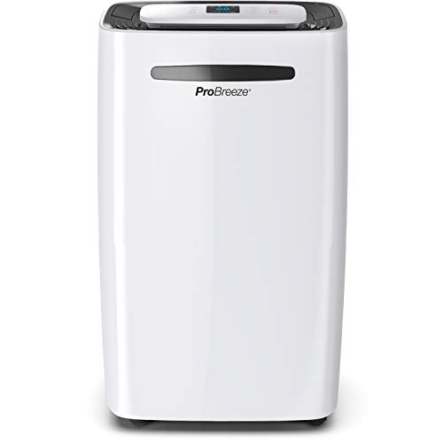 Pro Breeze Luftentfeuchter 20L in 24h Entfeuchtungsleistung - Raumgröße ca. 195m³ (~30 m²) - mit 4 Betriebsarten, Digitalanzeige, Ablaufschlauch, Wäschetrocknung, Timer - Gegen Feuchtigkeit, Schimmel Pro Breeze Luftentfeuchter 20L in 24h Entfeuchtungsleistung - Raumgröße ca. 195m³ (~30 m²) - mit 4 Betriebsarten, Digitalanzeige, Ablaufschlauch, Wäschetrocknung, Timer - Gegen Feuchtigkeit, Schimmel