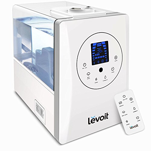 Levoit Ultraschall Luftbefeuchter Raumbefeuchter 6L Warm/Kalt Dampf mit Fernbedienung und Feuchtemonitor, Dual 360° drehbare Dampfdüsen, Automodus Timer, Aromafach für Baby Schlafzimmer bis 40-70 m² Levoit Ultraschall Luftbefeuchter Raumbefeuchter 6L Warm/Kalt Dampf mit Fernbedienung und Feuchtemonitor, Dual 360° drehbare Dampfdüsen, Automodus Timer, Aromafach für Baby Schlafzimmer bis 40-70 m²