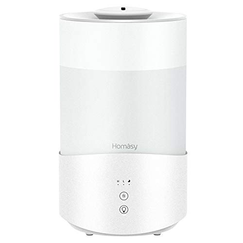 Homasy 4L Ultraschall Luftbefeuchter, 50H Humidifier mit 7 Farben LED, BPA-Frei Top-Füllung Luftbefeuchter Schlafzimmer für Kinderzimmer, 24dB Leise Aroma-Diffusor, Raumluftbefeuchter mit Schlafmodus Homasy 4L Ultraschall Luftbefeuchter, 50H Humidifier mit 7 Farben LED, BPA-Frei Top-Füllung Luftbefeuchter Schlafzimmer für Kinderzimmer, 24dB Leise Aroma-Diffusor, Raumluftbefeuchter mit Schlafmodus