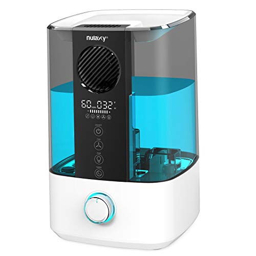 NULAXY Top Fan Luftbefeuchter, 4.5L Raumluftbefeuchter Kühler Nebel Ultraschall Humidifier mit Reinigungsalarm, Timer für Schlafzimmer bis 20-70m² NULAXY Top Fan Luftbefeuchter, 4.5L Raumluftbefeuchter Kühler Nebel Ultraschall Humidifier mit Reinigungsalarm, Timer für Schlafzimmer bis 20-70m²