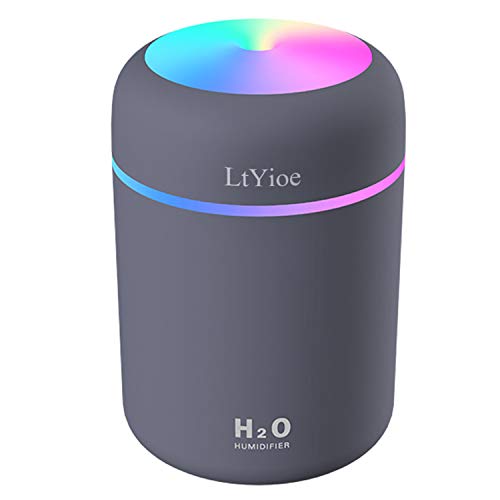 LtYioe Luftbefeuchter, Mini USB Ultraschall Humidifier mit 300ml Wassertank, Automatische Abschaltung und Super leise, Bunter Cooler Nachtlichtfunktion für Auto, Büroraum, Schlafzimmer (Black) LtYioe Luftbefeuchter, Mini USB Ultraschall Humidifier mit 300ml Wassertank, Automatische Abschaltung und Super leise, Bunter Cooler Nachtlichtfunktion für Auto, Büroraum, Schlafzimmer (Black)