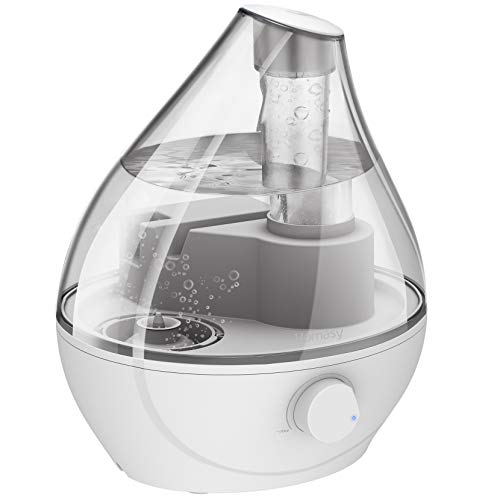 Homasy 1.6L Knob Schalter, BPA-freie Befeuchter für Schlafzimmer, 22dB Flüsterleise, Luftbefeuchter für die Baumschule, Grau Homasy 1.6L Knob Schalter, BPA-freie Befeuchter für Schlafzimmer, 22dB Flüsterleise, Luftbefeuchter für die Baumschule, Grau