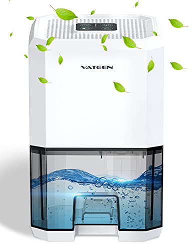 VATEEN Luftentfeuchter, 1200ML Entfeuchter Elektrisch Raumentfeuchter Leise Dehumidifier Mit Schlafmodus & 3 Timer, Luftreinigung und Gegen Feuchtigkeit Schimmel, Ideal für Bad, Schlafzimmer, Büro VATEEN Luftentfeuchter, 1200ML Entfeuchter Elektrisch Raumentfeuchter Leise Dehumidifier Mit Schlafmodus & 3 Timer, Luftreinigung und Gegen Feuchtigkeit Schimmel, Ideal für Bad, Schlafzimmer, Büro