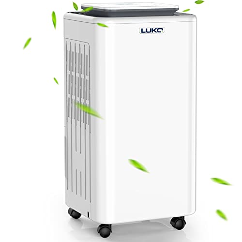 Luftentfeuchter elektrisch, LUKO Raumentfeuchter Mobiler 12L Raumgröße ca. 200m³ (~35 m²), Entfeuchter Digitalanzeige, Timer, intelligenter Feuchtigkeitsregelung, gegen Feuchtigkeit und Schimmel Luftentfeuchter elektrisch, LUKO Raumentfeuchter Mobiler 12L Raumgröße ca. 200m³ (~35 m²), Entfeuchter Digitalanzeige, Timer, intelligenter Feuchtigkeitsregelung, gegen Feuchtigkeit und Schimmel